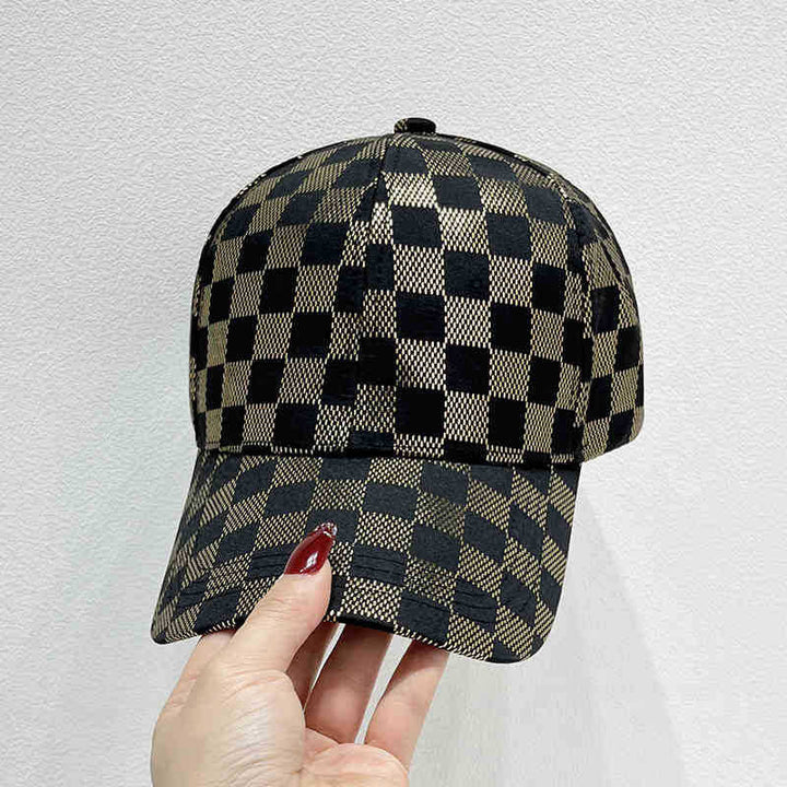 Women's Stylish Checkered Pattern Baseball Cap Kalsten