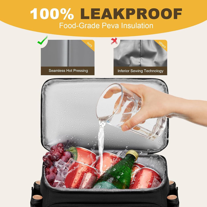 Unisex insulated cooling backpack with bottle holder, organizer pocket and padded carrying comfort Kalsten