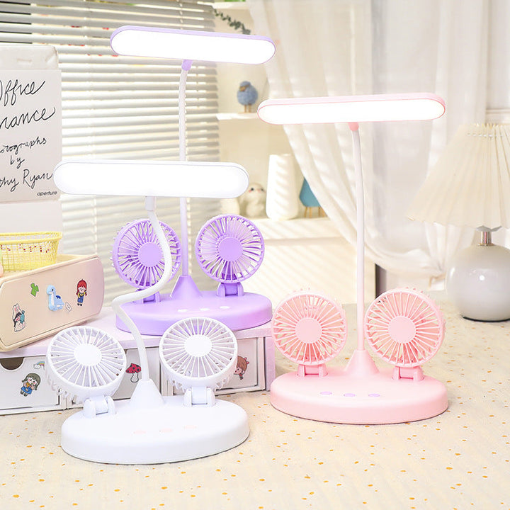 Ladies Multifunctional Table Lamp with Integrated Fans Kalsten