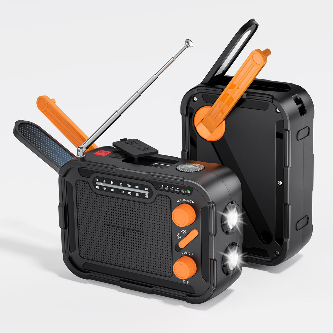 Multifunctional emergency radio with solar charger and flashlight Kalsten