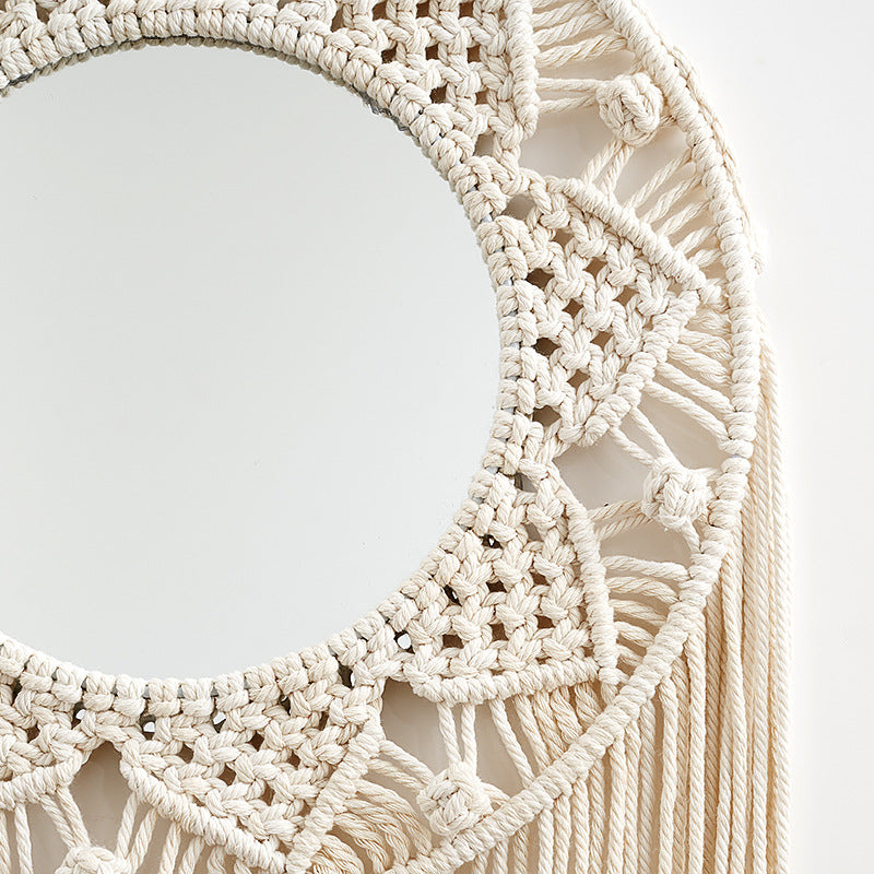 Bohemian Macramé Hanging Mirror Acalora