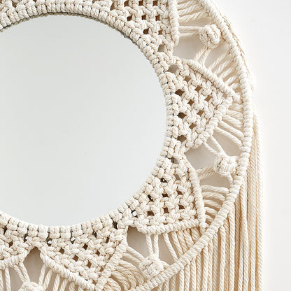 Bohemian Macramé Hanging Mirror Acalora