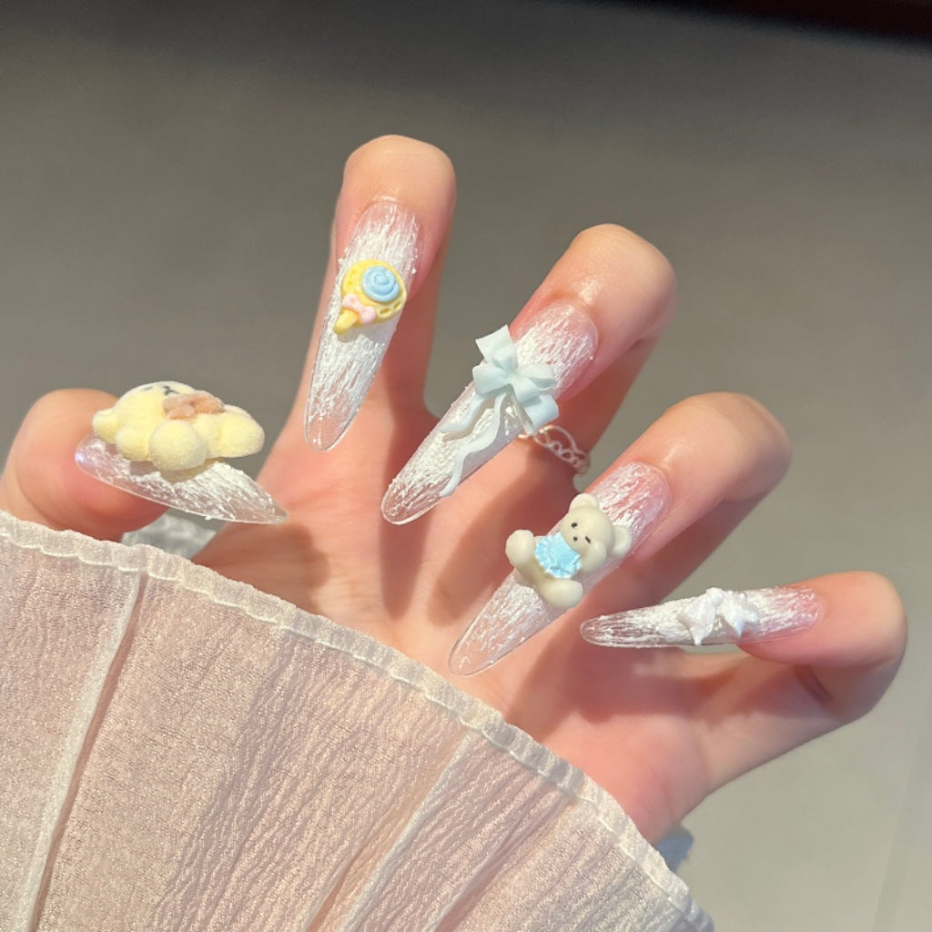 Creative 3D Cartoon-Themed Press-On Nail Art Kalsten