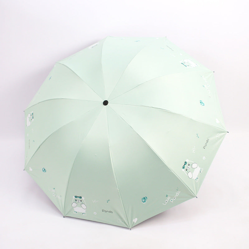 Ladies folding umbrella with cute panda design Kalsten