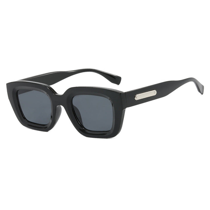 Women's square sunglasses with transparent frame and brown lenses Kalsten