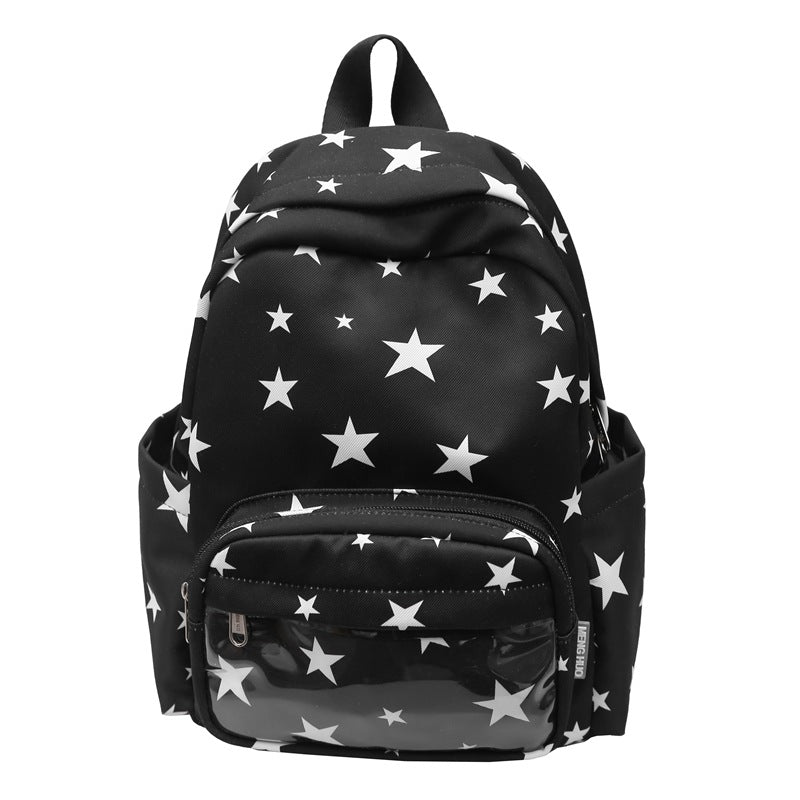 Star-Print Multi-Pocket Backpack Kalsten