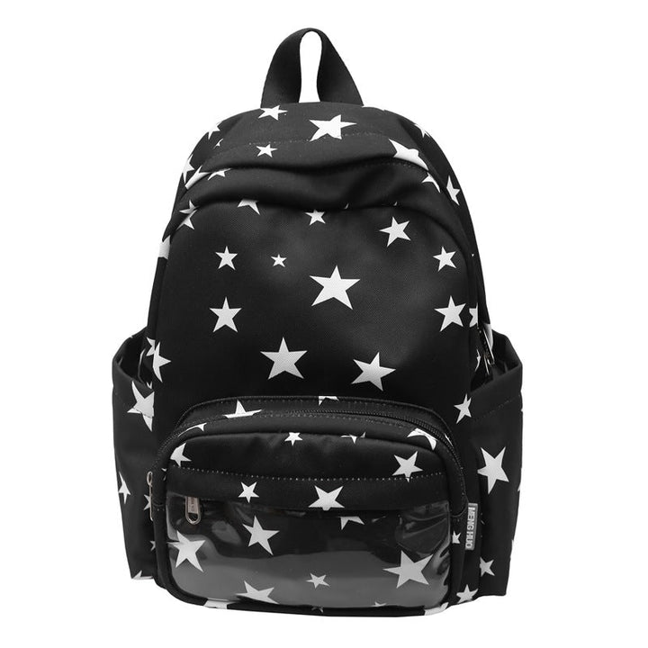 Star-Print Multi-Pocket Backpack Kalsten