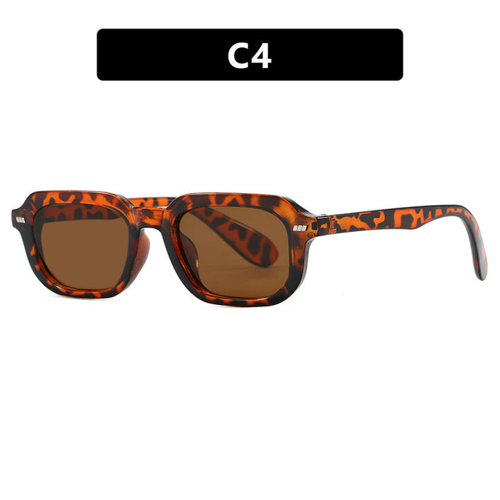 Women’s square sunglasses with high-gloss transparent frame and polarized lenses Kalsten