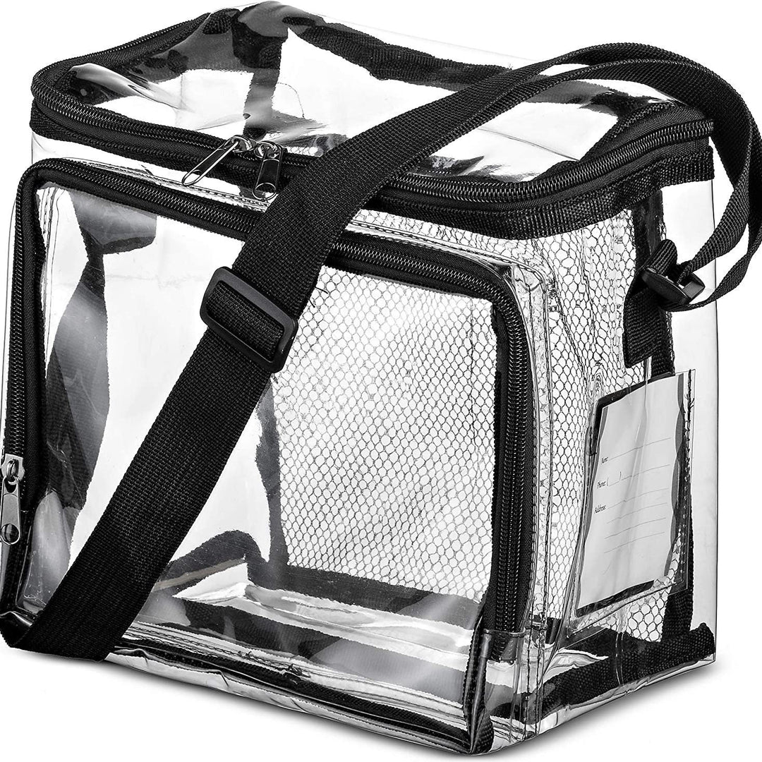 Transport bag made of transparent material with mesh pockets Kalsten
