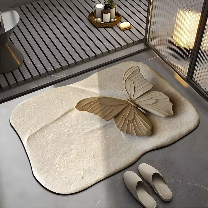 Decorative Butterfly Bath Mat Kalsten