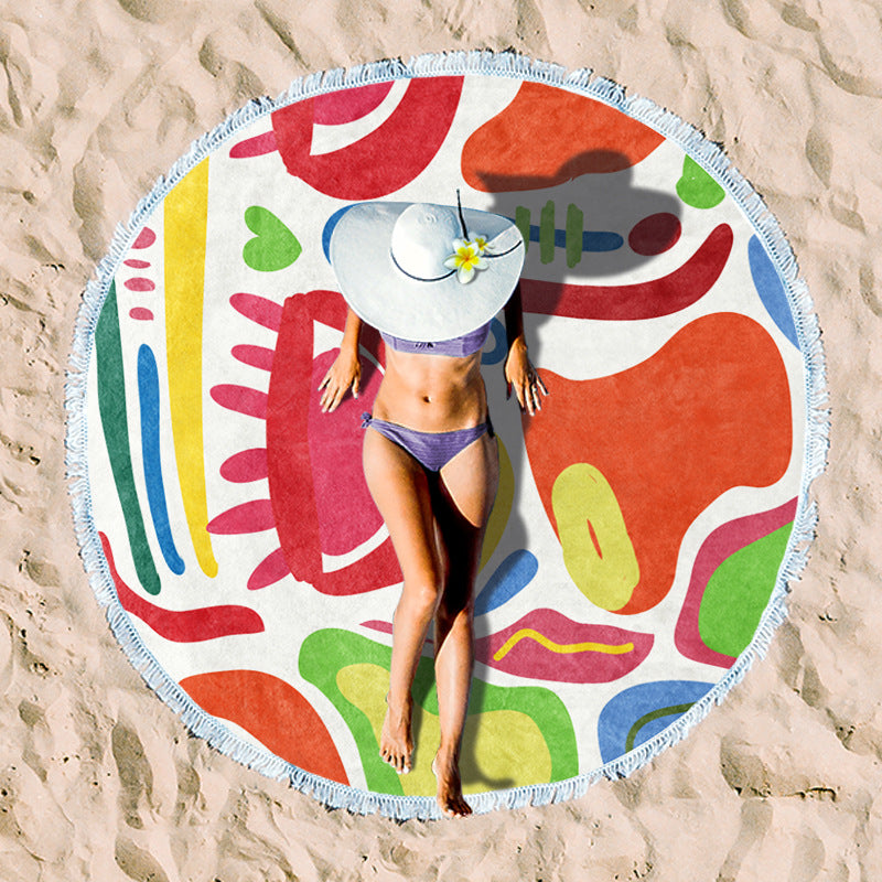 Rundstrand towel with unique sunset design Kalsten