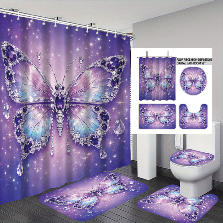 Bunny-Themed Digital Bathroom Decor Set Kalsten