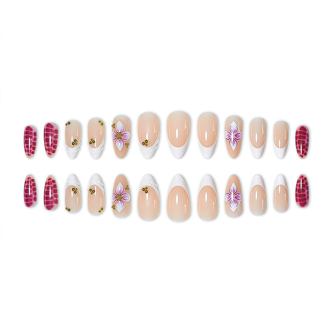 Artistic 3D Floral Design Press-On Nails Kalsten