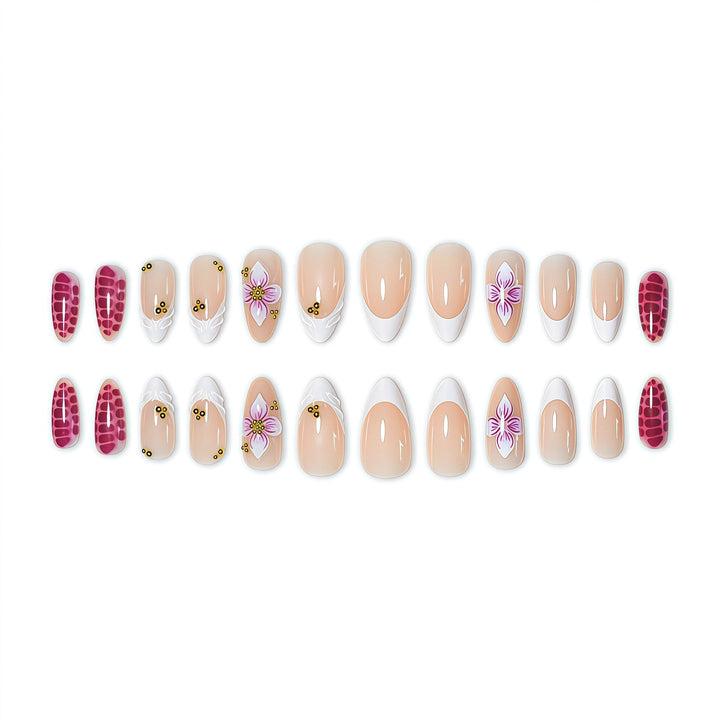 Artistic 3D Floral Design Press-On Nails Kalsten