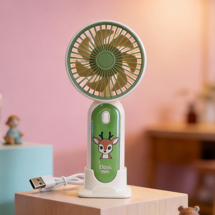 Women Portable Table Fan in Playful Bear Design Kalsten
