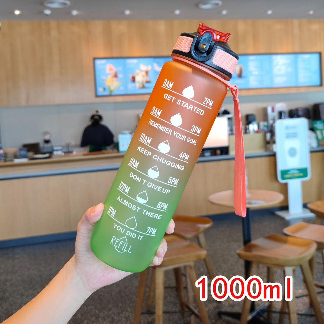 Ladies motivating water bottle with time markings Kalsten