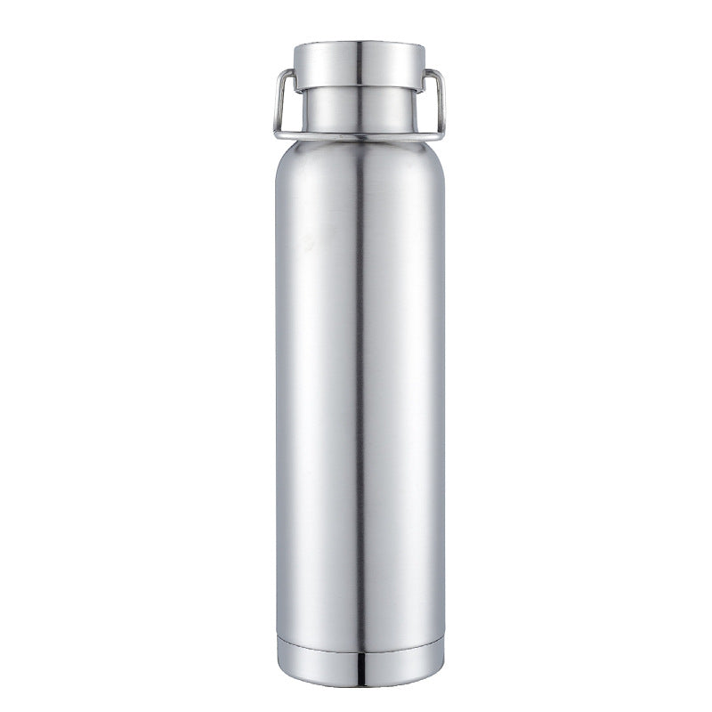 Double-Wall Vacuum Insulated Stainless Steel Water Bottle With Twist-Lock Carry Lid