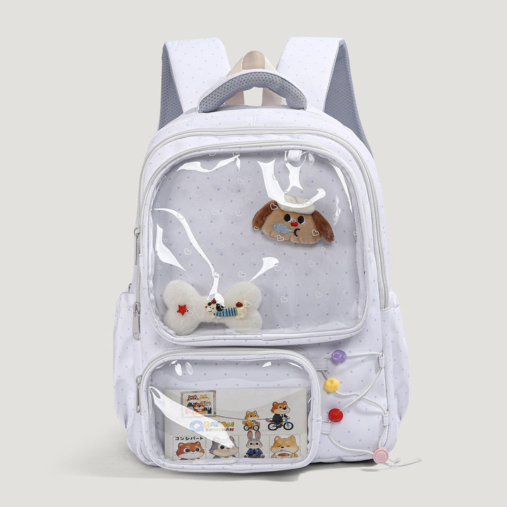 Cute Transparent Character School Backpack