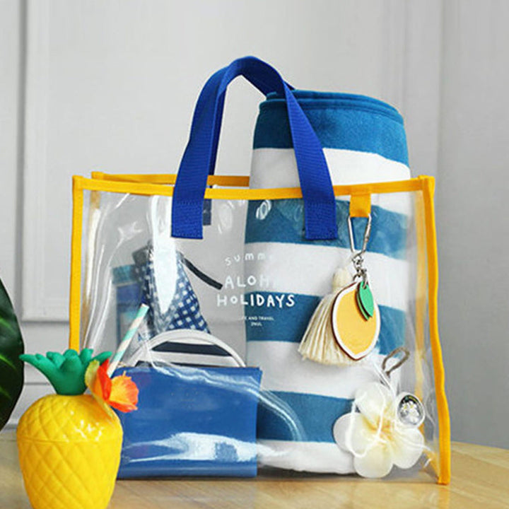 Transparent Beach Bag with Multiple Inner Compartments Kalsten