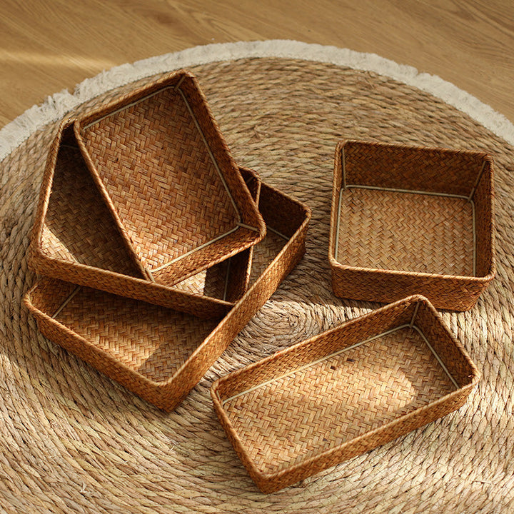 Rectangular Woven Storage Tray Kalsten
