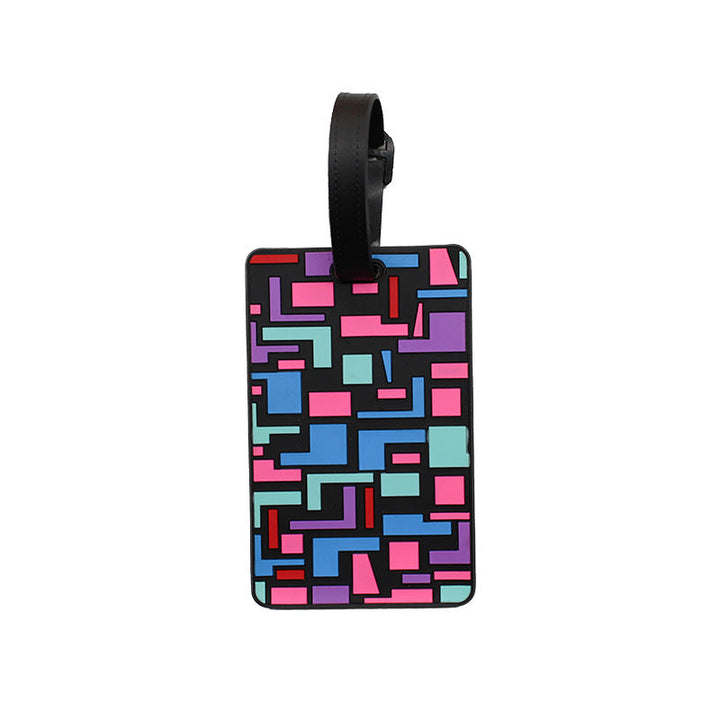 Unisex Luggage Tag with Modern Geometric Design Kalsten