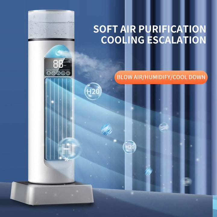 Cooling oscillating tower humidifying fan with LED display and remote Kalsten