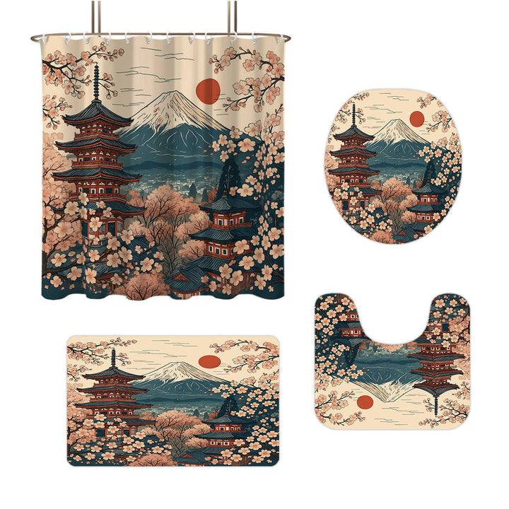 Cat-Themed Four-Piece Digital Bathroom Set Kalsten
