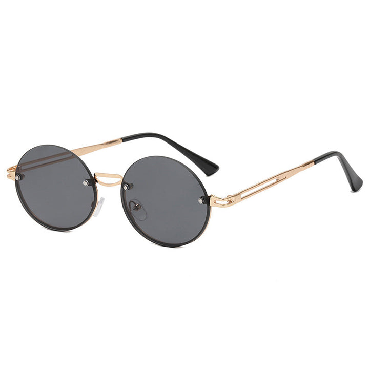Women's round sunglasses with fine metal frame Kalsten