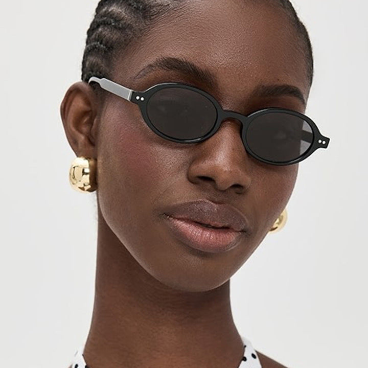 Ladies fashionable oval-shaped sunglasses with fancy frame Kalsten
