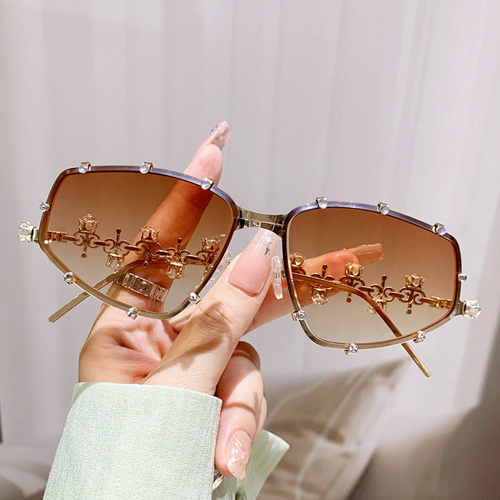 Ladies designer glasses with glamorous accent and sparkling glitter stones Kalsten