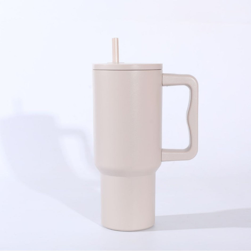 Ladies insulated mug with handle and straw Kalsten