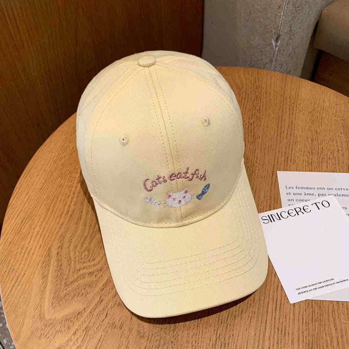 Women's Embroidered Cat-Themed Baseball Cap Kalsten