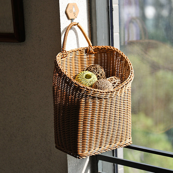 Women's Handwoven Basket with Practical Carry Handle Kalsten