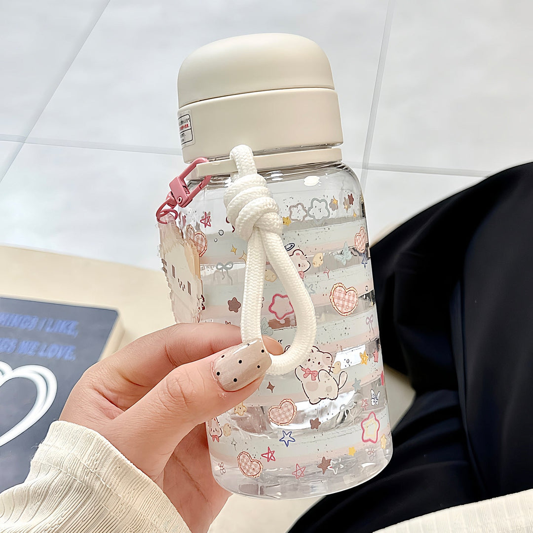 Ladies versatile drinking bottle with integrated keychain Kalsten