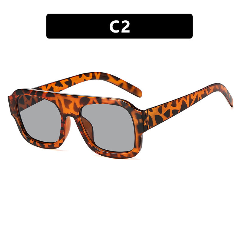 Women’s stylish square sunglasses with eye-catching animal print design Kalsten