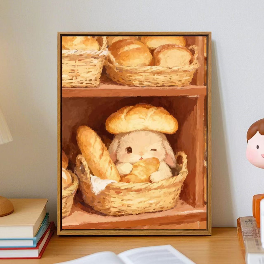 Cozy Cartoon Bunny Wall Art Kalsten