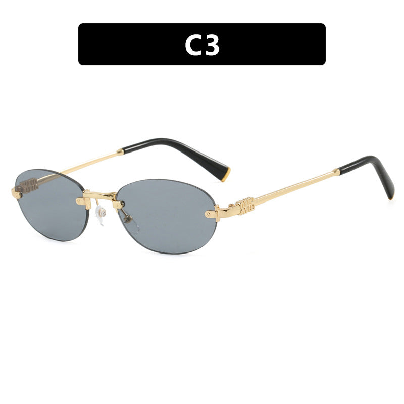 Women's fashion sunglasses with oval frame and elegant accents Kalsten