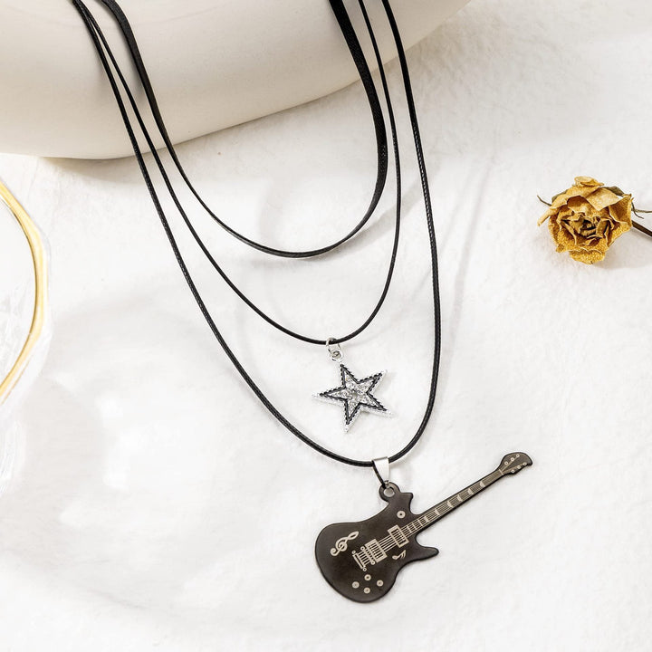 Layered Rock Music-Inspired Necklace Kalsten