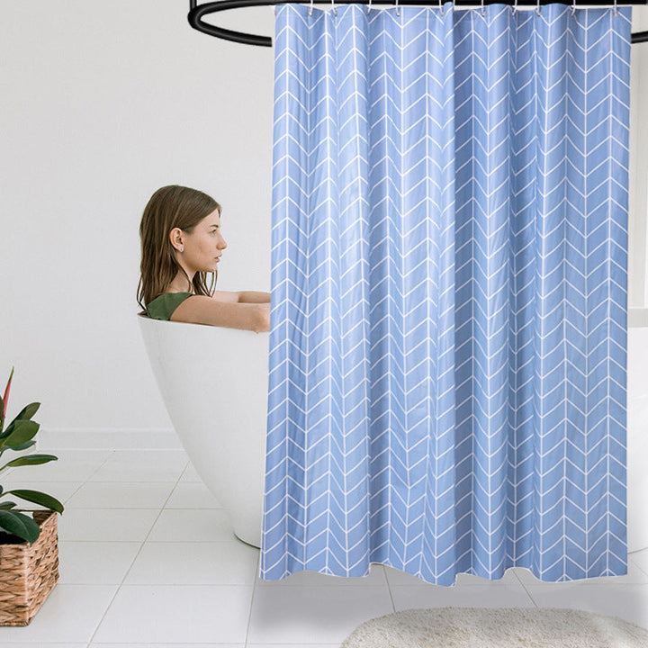 Modern Chevron Pattern Shower Curtain Kalsten