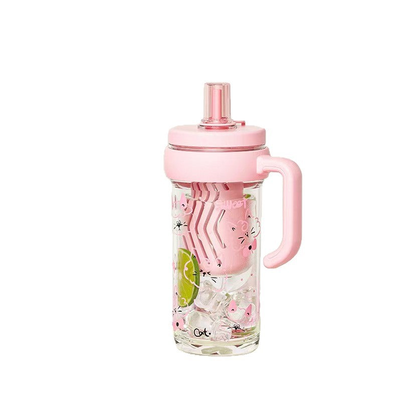 Women's drinking container with extra wide straw Kalsten