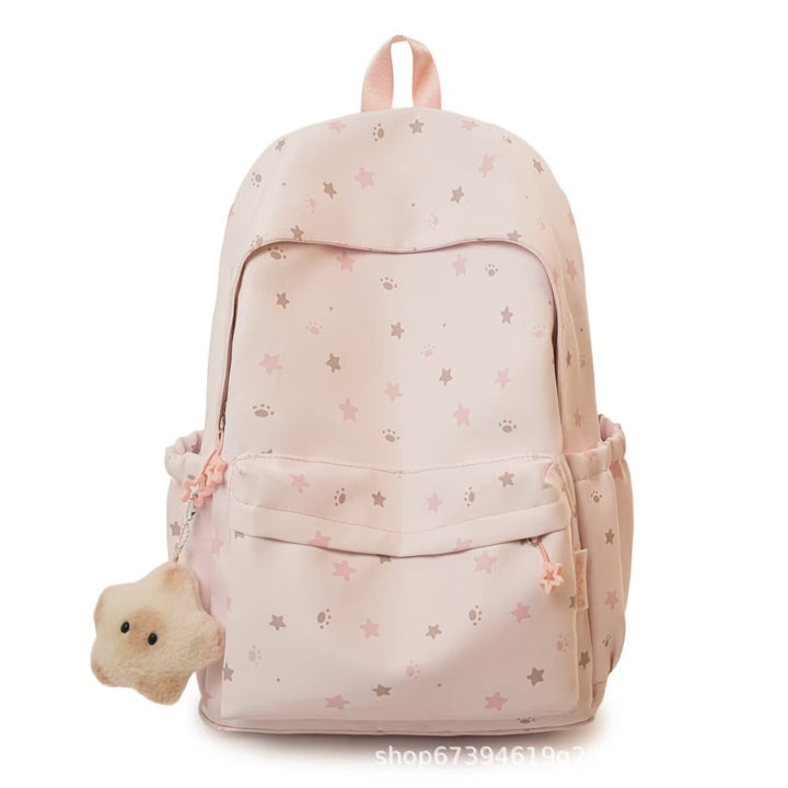 Star-Patterned Soft Fabric Backpack Kalsten