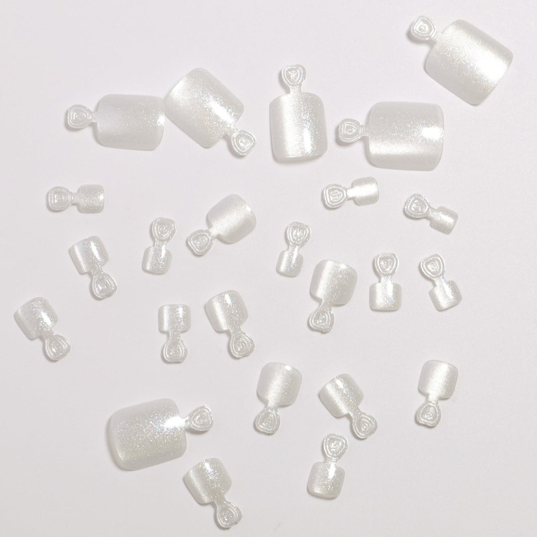 Premium Glittering Pedicure Press-On Nail Set Kalsten