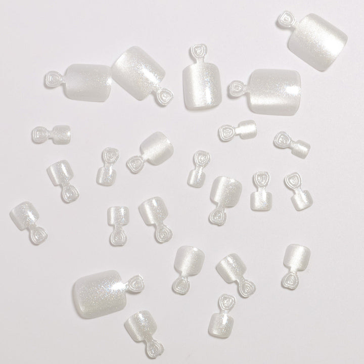 Premium Glittering Pedicure Press-On Nail Set Kalsten