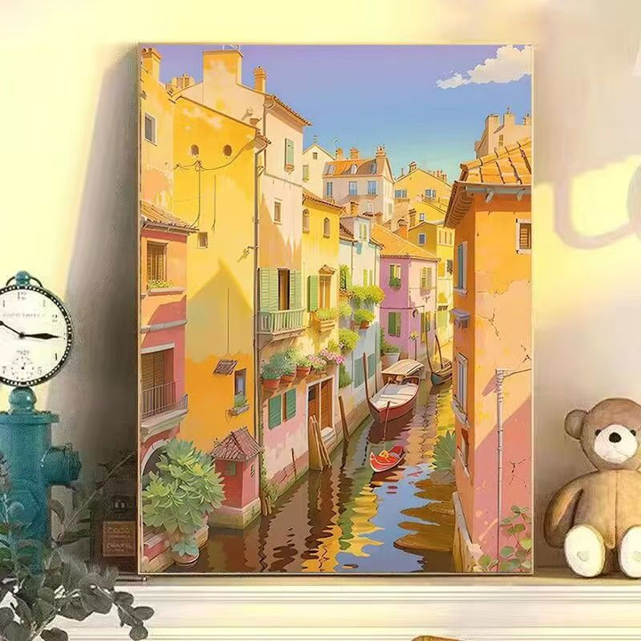 Colorful Urban Landscape Wall Art Kalsten