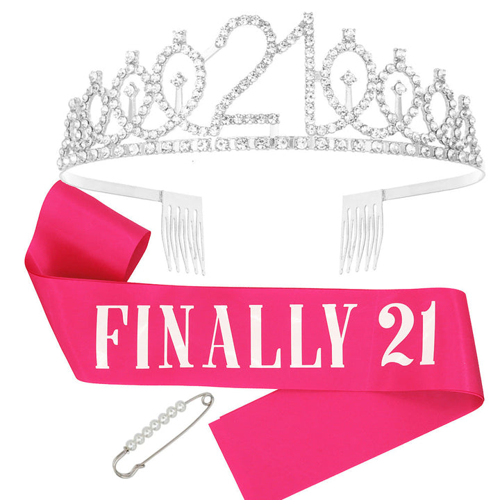 Ladies Glittering Crown with Swarovski Stones Kalsten