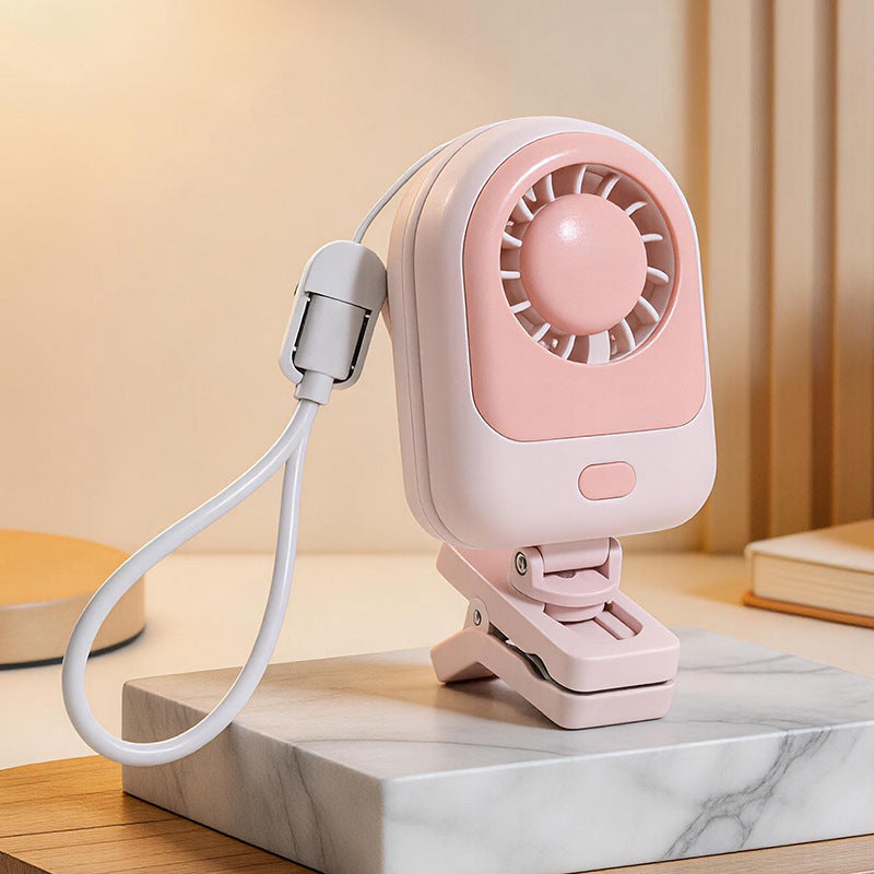 Ladies portable clip fan with USB connection and flexible adjustable tilt angle Kalsten