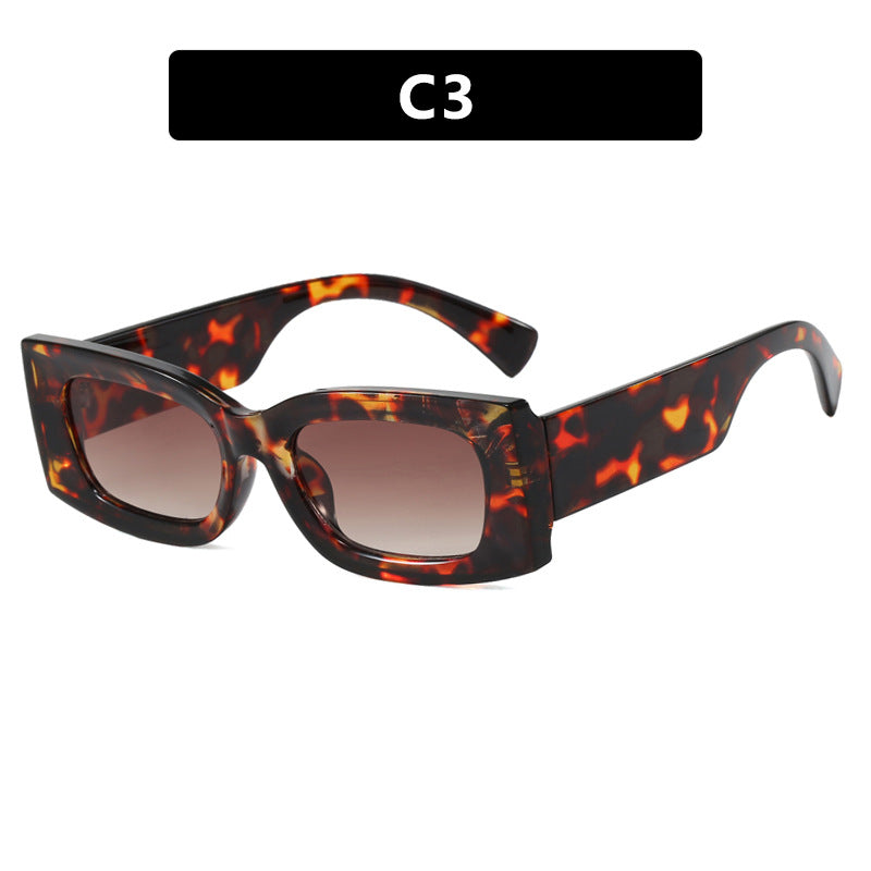 Women's fashionable square sunglasses with transparent frame and protective UV filter Kalsten