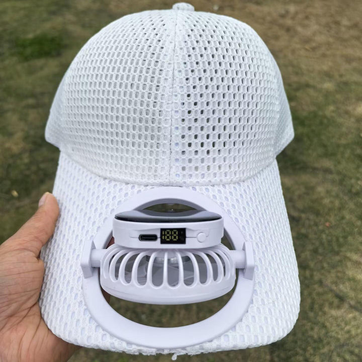 Breathable sports cap with removable USB fan Kalsten