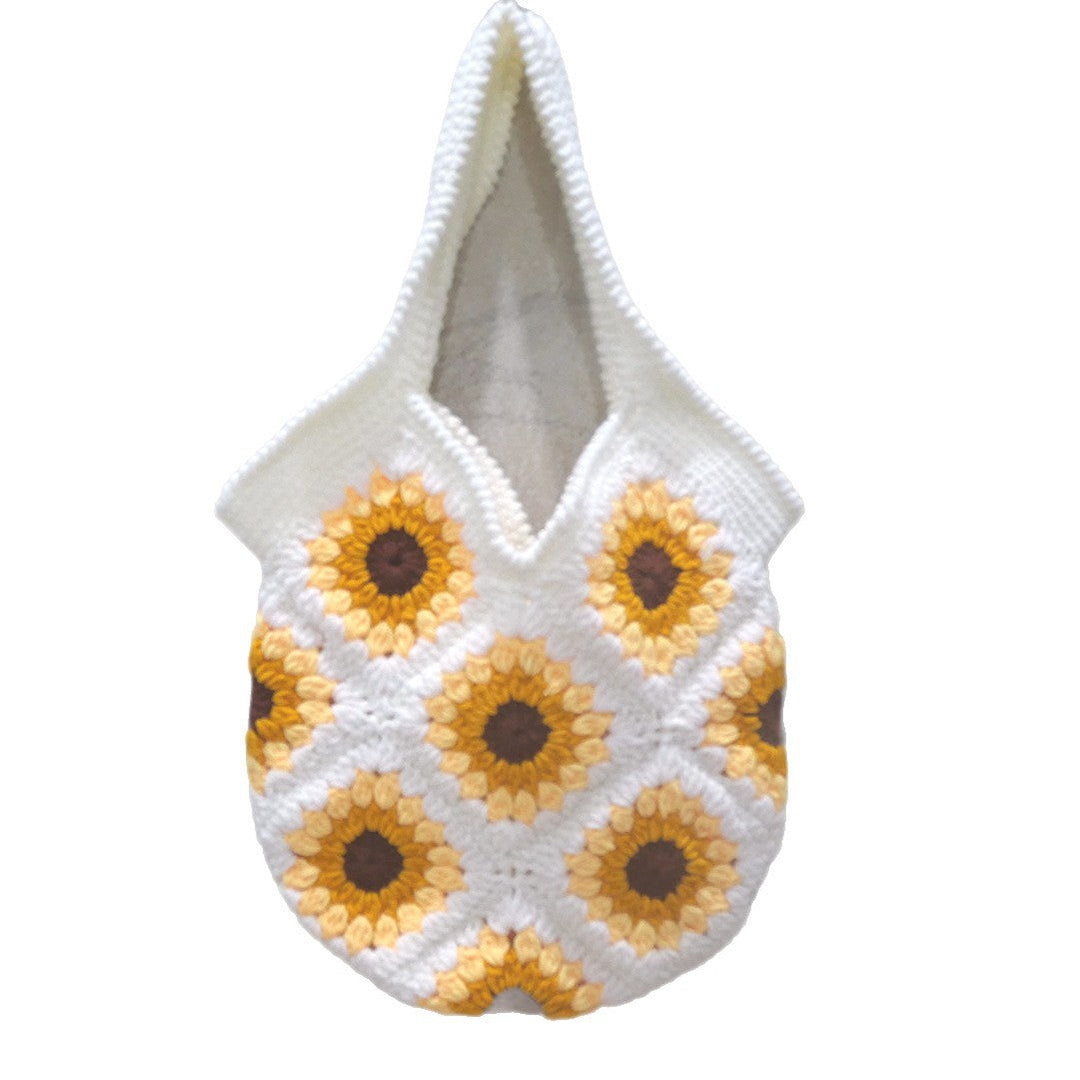 Handmade macrame bag with sunflower motif Kalsten