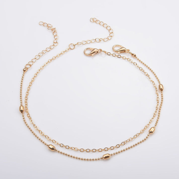 Delicate Layered Chain Anklet Kalsten